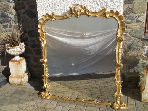 Antique Regency Giltwood Over Mantel Mirror