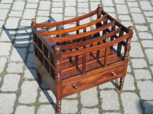 Antique Regency Mahogany Canterbury