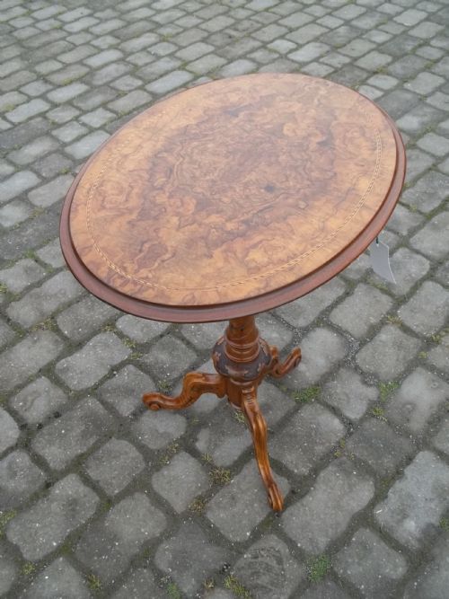 Antique Burr Walnut Lamp Table