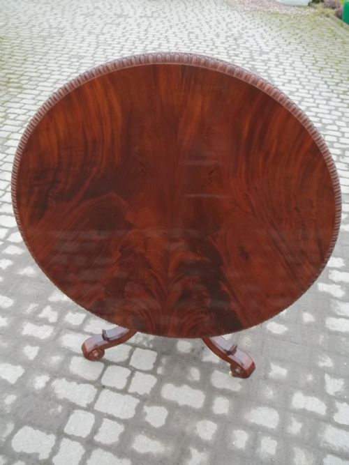 Antique Circular Mahogany Dining Table