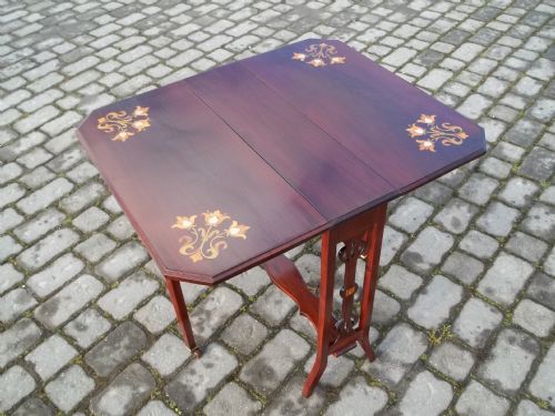 Antique Inlaid Mahogany Sutherland Table