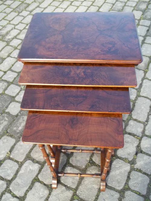 Antique Burr Walnut Nest Tables