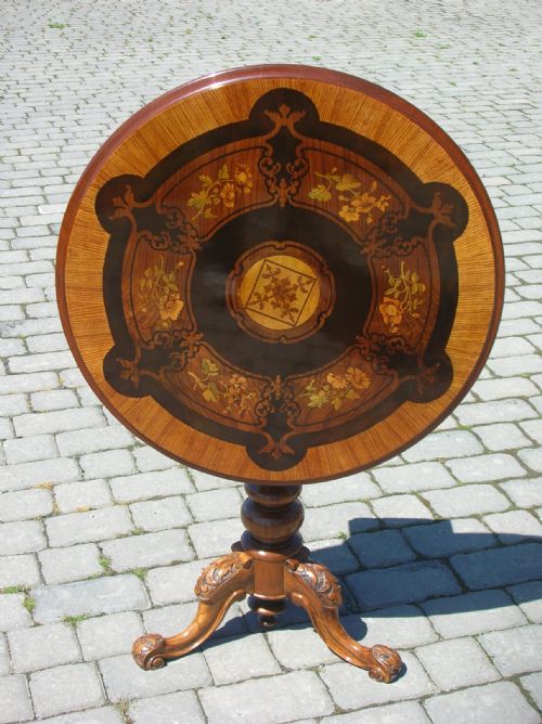 Antique Walnut Inlaid Centre Table