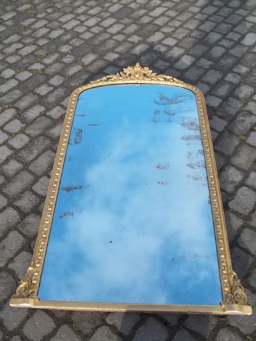 Antique Gilt Over Mantel Pier Mirror
