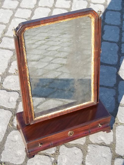Antique Georgian Mahogany Dressing Table Mirror