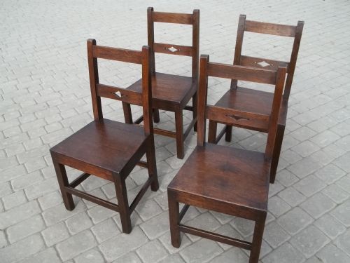 Antique Set Welsh Oak Dining Chairs