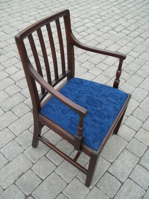 Antique Georgian Mahogany Elbow Chair