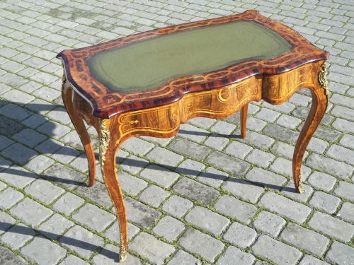 Antique Walnut Inlaid Bureau Plat