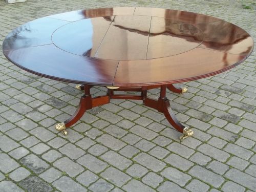 Antique Circular Mahogany Extending Dining Table