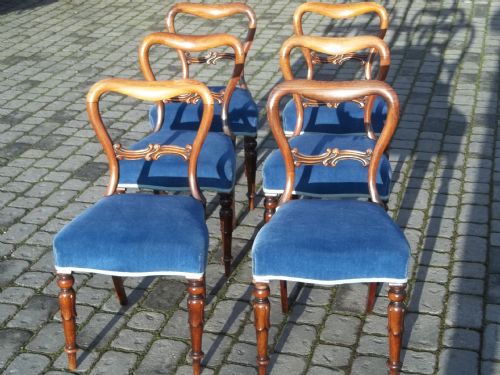 Antique Set Six Regency Rosewood Dining Chairs