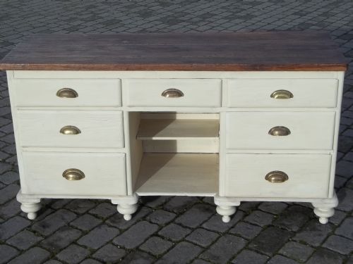 Antique Painted Pine Dresser Base