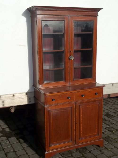 Antique Maples Mahogany Small Bookcase Cupboard
