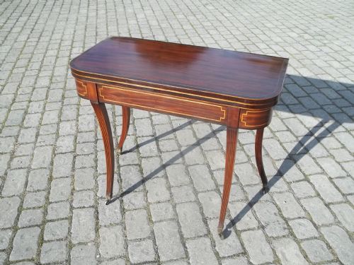 Antique Regency Mahogany Tea Card Supper Breakfast Hall Side Sofa Lamp Table