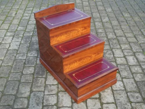 Antique Set of Mahogany Library Steps
