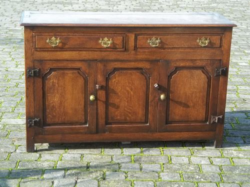 Antique Small Oak Dresser Base Georgian 19th/18th Century Sideboard