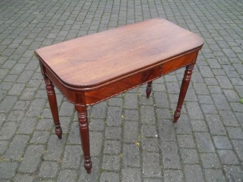 Antique Regency Georgian Mahogany Tea Dining Card Side Hall Lamp Supper Breakfast Table