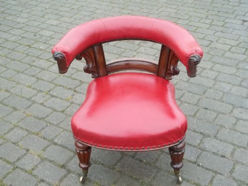 A Fabulous Regency Gillows Design Mahogany Leather Upholstered Library Reading Captains Desk Armchair Chair
