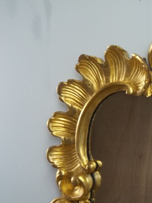 A STUNNING LARGE REGENCY ROCOCO ANTIQUE SOLID CARVED GILT WOOD OVERMANTEL OVERMANTLE GILTWOOD WALL PIER CONSOLE GILDED MIRROR C1830 - ADDITIONAL PHOTO 4