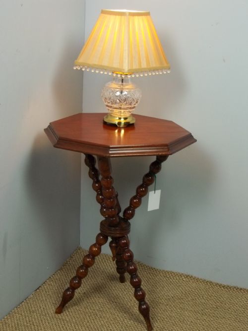 Antique £375 Walnut 19th Century Gypsy Occasional Side Lamp Wine Sofa Table. C.1880.