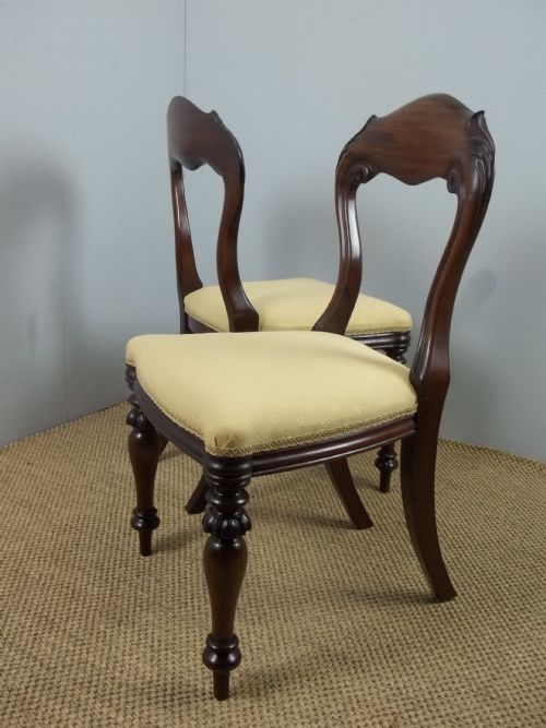 ANTIQUE SET OF EIGHT 8 REGENCY WILLIAM IV BALLOON SPOON BACK STUFF OVER MAHOGANY UPHOLSTERED DINING CHAIRS C1835 - ADDITIONAL PHOTO 2