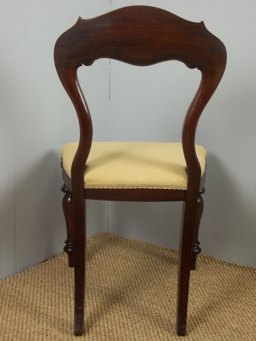 ANTIQUE SET OF EIGHT 8 REGENCY WILLIAM IV BALLOON SPOON BACK STUFF OVER MAHOGANY UPHOLSTERED DINING CHAIRS C1835 - ADDITIONAL PHOTO 7