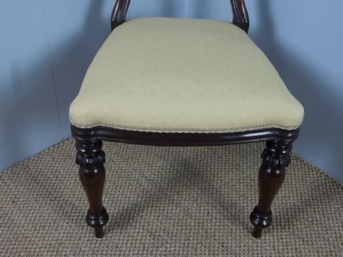 ANTIQUE SET OF EIGHT 8 REGENCY WILLIAM IV BALLOON SPOON BACK STUFF OVER MAHOGANY UPHOLSTERED DINING CHAIRS C1835 - ADDITIONAL PHOTO 10
