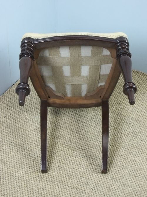 ANTIQUE SET OF EIGHT 8 REGENCY WILLIAM IV BALLOON SPOON BACK STUFF OVER MAHOGANY UPHOLSTERED DINING CHAIRS C1835 - ADDITIONAL PHOTO 11