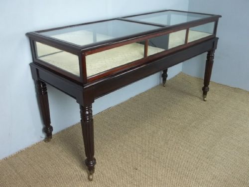 A Large Regency Georgian Mahogany Gillows Design Bijouterie Display Jewellery Collectors Table Cabinet. C.1820