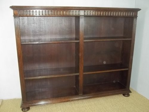 Solid Oak Bookshelf Stamped Waring and Gillows Late 19th/early 20th Open Set of Adjustable Bookshelves Bookcase.c.1900