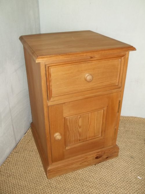 Antique Pine Bedside Cabinet