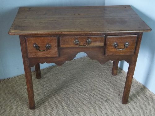 18th Century Georgian Oak Lowboy Dressing Hall Side Lamp Table