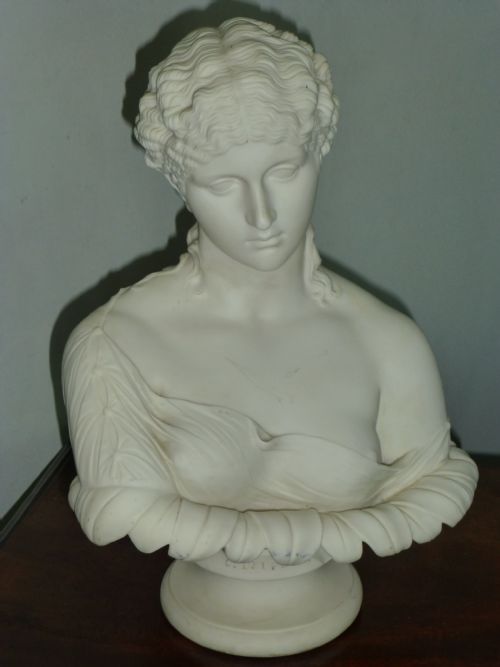19th Century Copeland Parian Bust After C. Delpech of Clytie the Water Nymph.