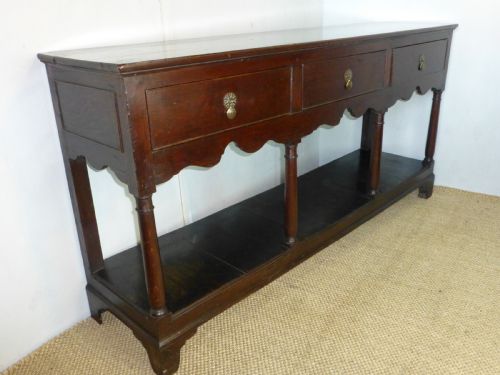 Welsh Oak Narrow 18th Century Georgian Pot Board Open Dresser Base