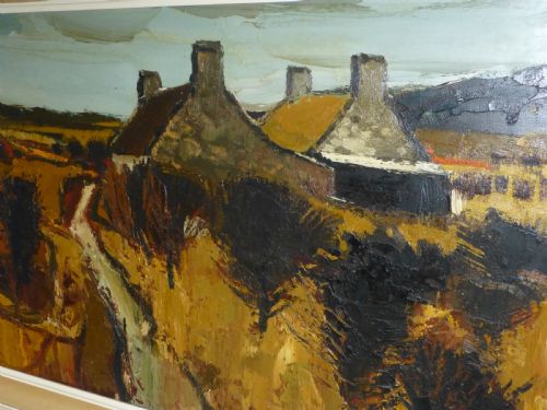 LARGE OIL PAINTING BY DONALD MCINTYRE CIRCA 1965 MCINTYRE - ADDITIONAL PHOTO 3