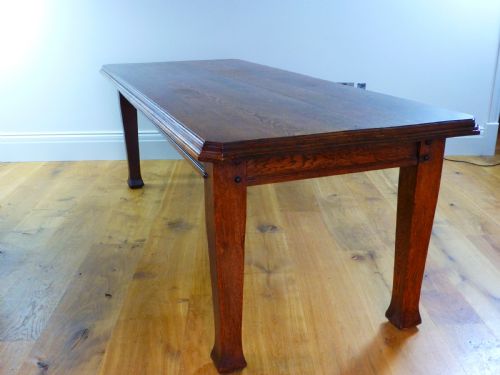Good Quality Large Arts and Crafts 19th Century 10 Seat 7' Oak Refectory Kitchen Farmhouse Dining Table