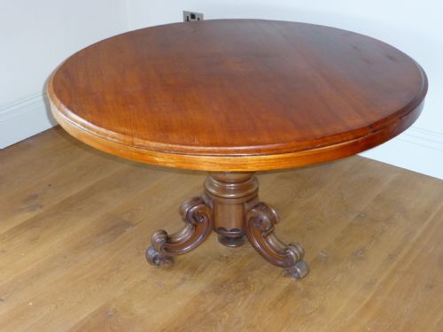 Antique Circular Mahogany Round Centre Dining Breakfast Table