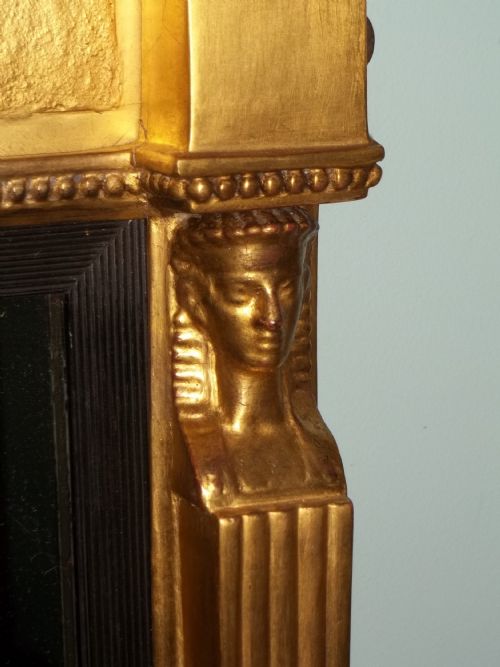 REGENCY GILT WOOD EGYPTIAN WATER GILDED PIER CONSOLE WALL CHEVAL MIRROR - ADDITIONAL PHOTO 3