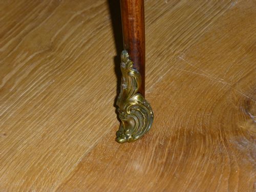 FRENCH GILT BRASS AND BRONZE MOUNTED MARBLE TOPPED GUERIDON OCCASIONAL LAMP WINE CENTRE SIDE TABLE IN THE MANNER OF LINKE - ADDITIONAL PHOTO 2