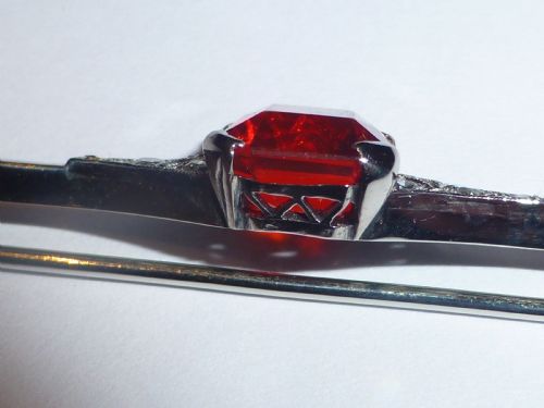RARE CERTIFIED EDWARDIAN 35 CT FIRE OPAL DIAMOND AND 18CT WHITE GOLD BROOCH - ADDITIONAL PHOTO 5