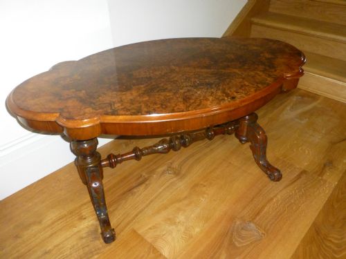 19th Century Burr Walnut Coffee Table