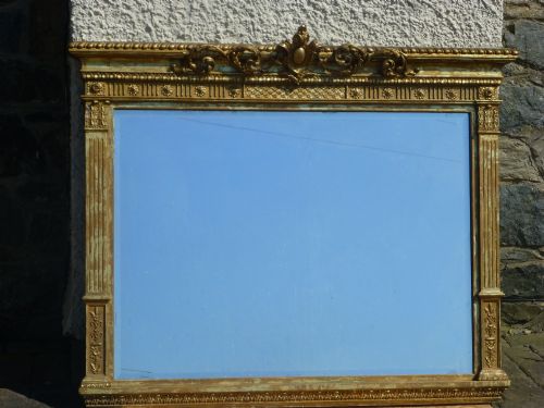 STUNNING QUALITY GILT OVERMANTEL OVERMANTLE MIRROR C1870