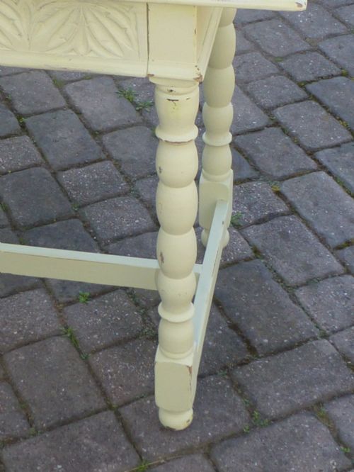 19TH CENTURY OAK PAINTED CONSOLE HALL SINGLE DRAWER TABLE C1880 - ADDITIONAL PHOTO 3