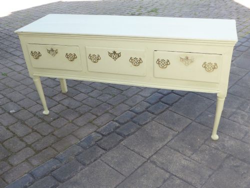 18TH CENTURY GEORGIAN OAK PAINTED DRESSER BASE C 1770 - ADDITIONAL PHOTO 3
