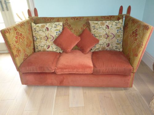 19TH CENTURY VICTORIAN KNOLE SOFA SETTEE - ADDITIONAL PHOTO 1