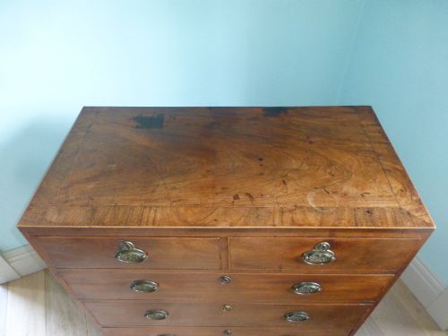 HEPPLEWHITE SHERATON CADDY TOP MAHOGANY INLAID 18TH CENTURY REGENCY GEORGIAN INLAID CHEST OF DRAWERS C1795 - ADDITIONAL PHOTO 1