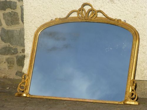 Stunning Quality Gilded Gilt Rope Twist Nautical Overmantel Overmantle Mirror