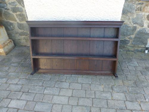 Georgian 18th Century Delft Oak Dresser Plate Rack