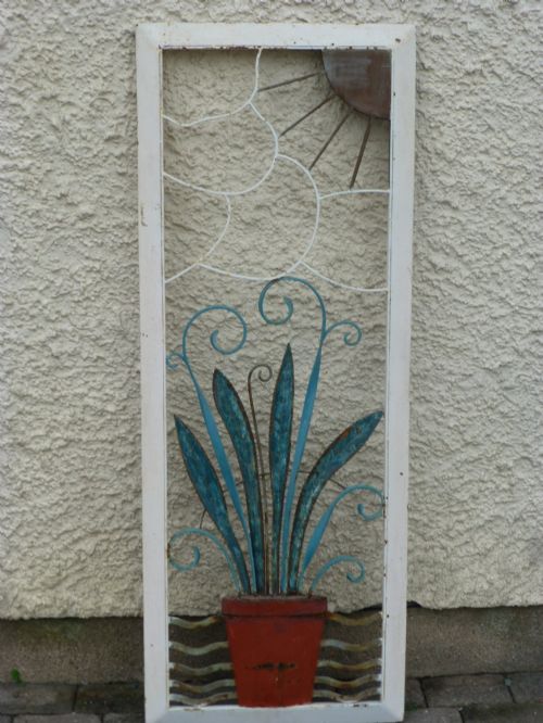 Rare Art Deco Raymond Subes Reclaimed Architectural Iron and Bronze Garden or Door Screen
