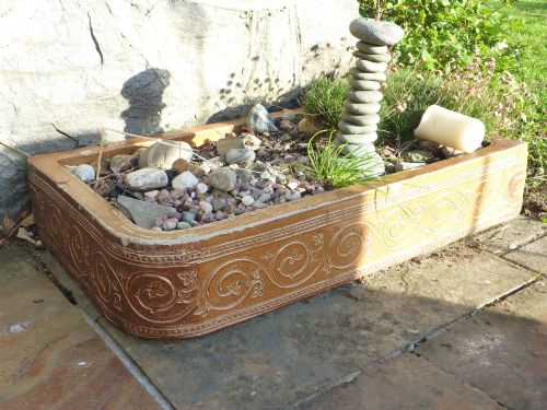 Rare French  Guichard Carriès Salt Glazed Window Planter Trough