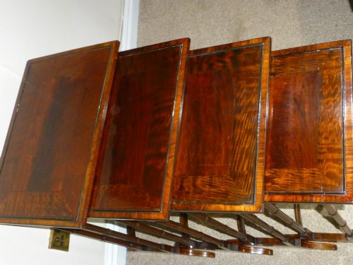 fig 1. Edwards and Roberts inlaid set of four tables quartetto. C1895.